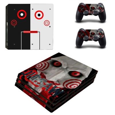 Jigsaw decal skin for PS4 Pro Console and 2 Controllers
