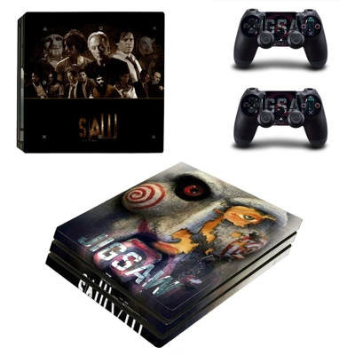 Jigsaw decal skin for PS4 Pro Console and 2 Controllers