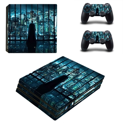 The Dark Knight decal skin for PS4 Pro Console and 2 Controllers