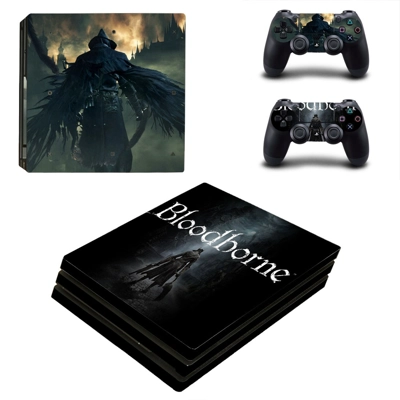Bloodborne decal skin for PS4 Pro Console and 2 Controllers