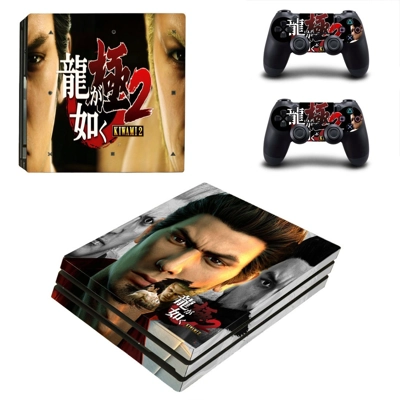 Yakuza 6 The Song of Life decal skin for PS4 Pro Console and 2 Controllers
