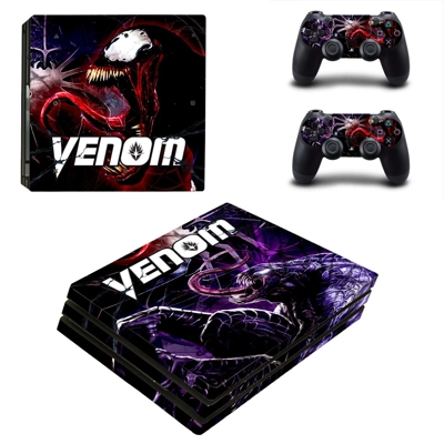 Venom decal skin for PS4 Pro Console and 2 Controllers Venom decal skin for PS4 Pro Console and 2 Controllers