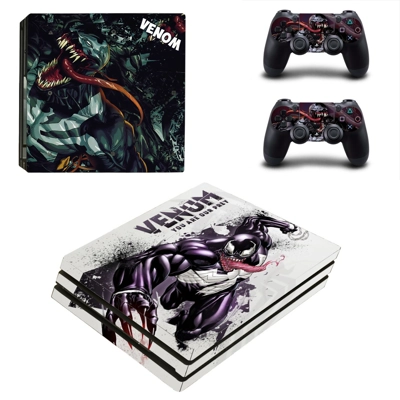 Venom decal skin for PS4 Pro Console and 2 Controllers