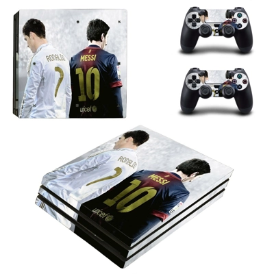 FIFA 18 Messi Ronaldo decal skin for PS4 Pro Console and 2 Controllers