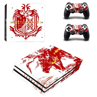 Monster Hunter World decal skin for PS4 Pro Console and 2 Controllers