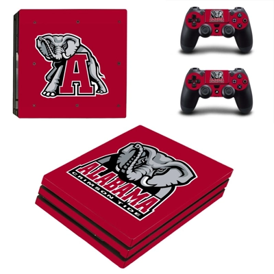 Alabama Crimson Tide football decal skin for PS4 Pro Console and 2 Controllers