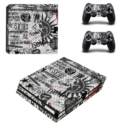 Punk Wallpapers decal skin for PS4 Pro Console and 2 Controllers