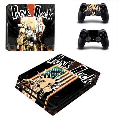 Punk rock decal skin for PS4 Pro Console and 2 Controllers Punk rock decal skin for PS4 Pro Console and 2 Controllers