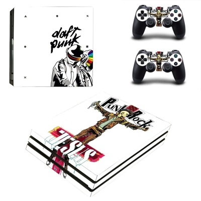 Daft Punk decal skin for PS4 Pro Console and 2 Controllers