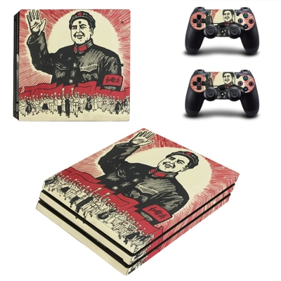 Chinese Revolution decal skin for PS4 Pro Console and 2 Controllers