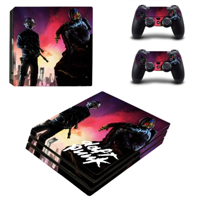 Daft Punk decal skin for PS4 Pro Console and 2 Controllers