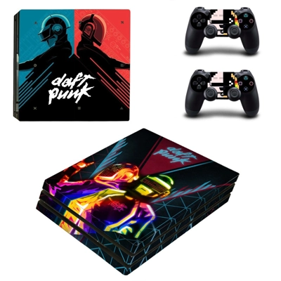Daft Punk decal skin for PS4 Pro Console and 2 Controllers