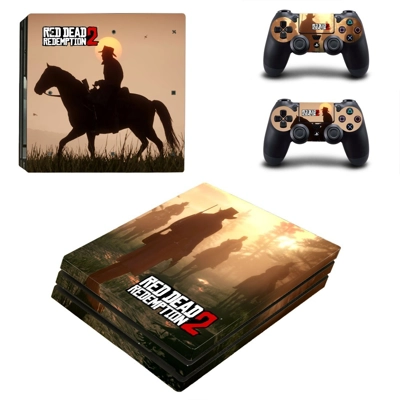 Red Dead Redemption 2 decal skin for PS4 Pro Console and 2 Controllers
