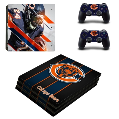 Chicago Bears decal skin for PS4 Pro Console and 2 Control..