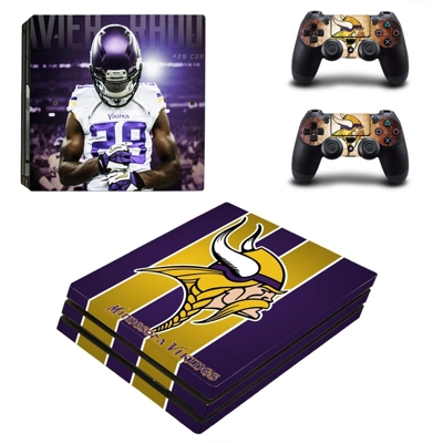 Minnesota Vikings decal skin for PS4 Pro Console and 2 Controllers