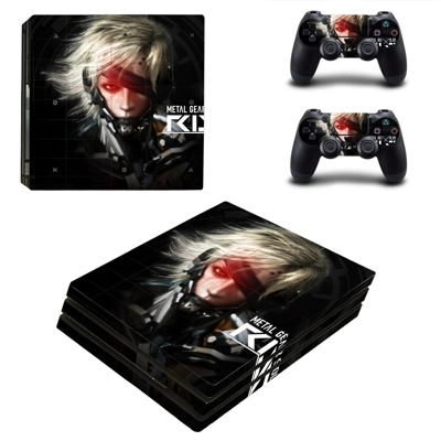Metal Gear Solid Rising decal skin for PS4 Pro Console and 2 Controllers