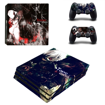 Tokyo Ghoul decal skin for PS4 Pro Console and 2 Controllers