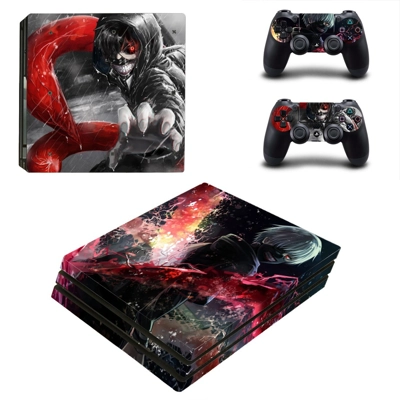 Tokyo Ghoul decal skin for PS4 Pro Console and 2 Controllers