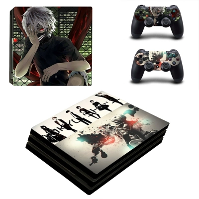 Tokyo Ghoul decal skin for PS4 Pro Console and 2 Controllers