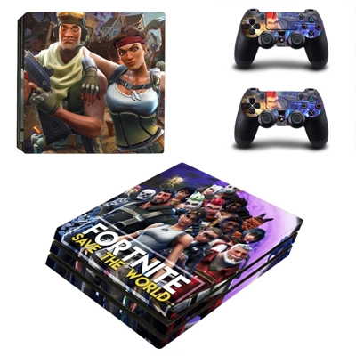 Fortnite decal skin for PS4 Pro Console and 2 Controllers