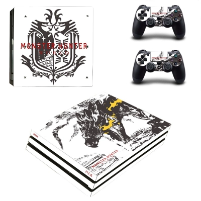 Monster Hunter World decal skin for PS4 Pro Console and 2 Controllers