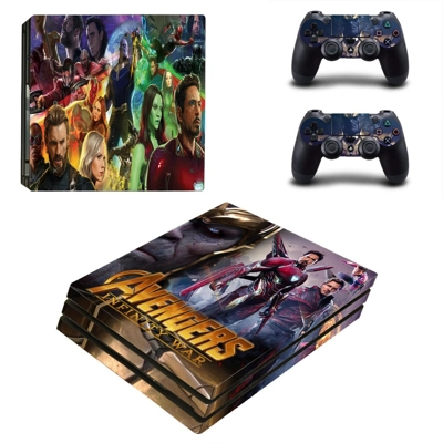 Avengers infinity war decal skin for PS4 Pro Console and 2 Controllers