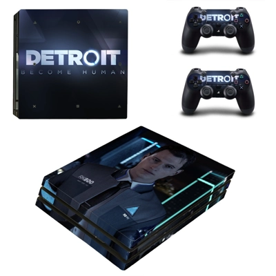 Detroit Become Human decal skin for PS4 Pro Console and 2 Controllers