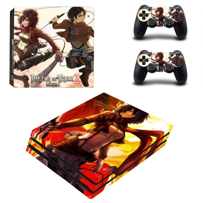 Attack on Titan 2 decal skin for PS4 Pro Console and 2 Controllers