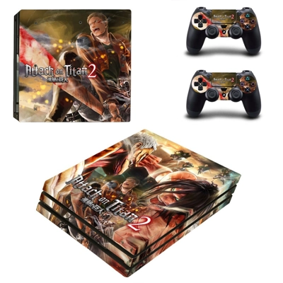 Attack on Titan 2 decal skin for PS4 Pro Console and 2 Controllers