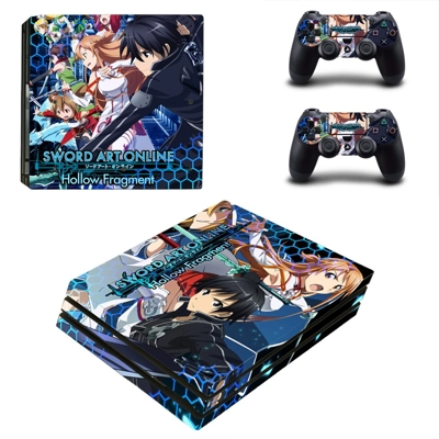 Sword Art Online decal skin for PS4 Pro Console and 2 Controllers