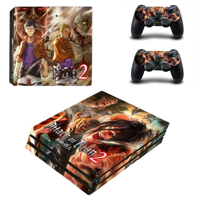 Attack on Titan 2 decal skin for PS4 Pro Console and 2 Controllers
