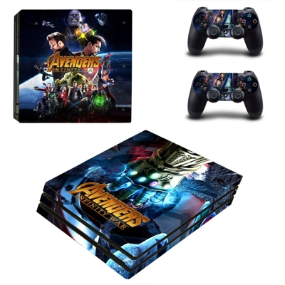 Avengers infinity war decal skin for PS4 Pro Console and 2 Controllers