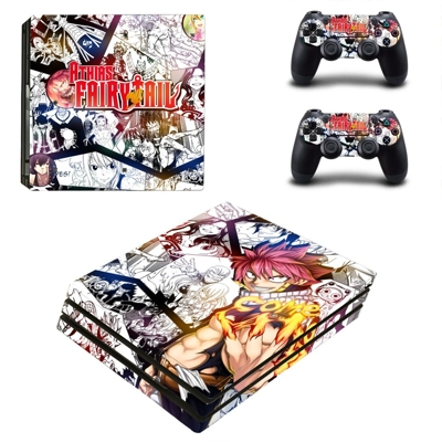 Fairy Tail decal skin for PS4 Pro Console and 2 Controllers Fairy Tail decal skin for PS4 Pro Console and 2 Controllers