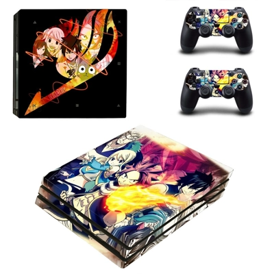 Fairy Tail decal skin for PS4 Pro Console and 2 Controllers Fairy Tail decal skin for PS4 Pro Console and 2 Controllers