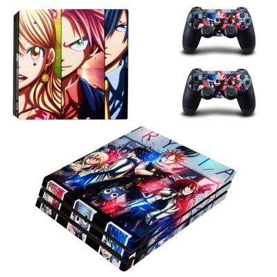 Fairy Tail decal skin for PS4 Pro Console and 2 Controllers Fairy Tail decal skin for PS4 Pro Console and 2 Controllers
