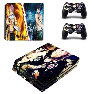 Fairy Tail decal skin for PS4 Pro Console and 2 Controllers Fairy Tail decal skin for PS4 Pro Console and 2 Controllers