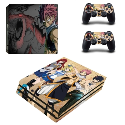 Fairy Tail decal skin for PS4 Pro Console and 2 Controllers Fairy Tail decal skin for PS4 Pro Console and 2 Controllers