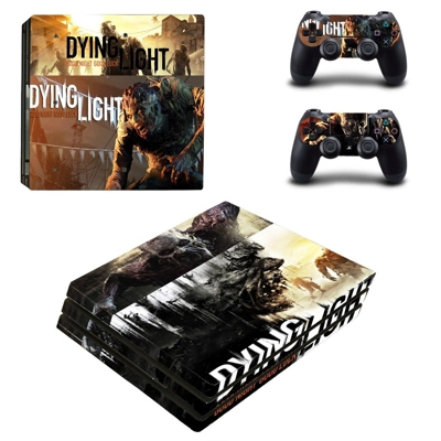 Dying Light decal skin for PS4 Pro Console and 2 Controllers Dying Light decal skin for PS4 Pro Console and 2 Controllers
