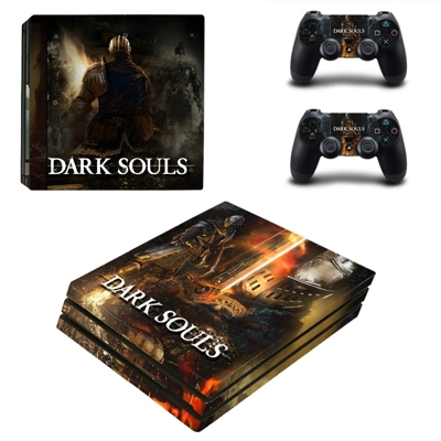 Dark Souls decal skin for PS4 Pro Console and 2 Controllers Dark Souls decal skin for PS4 Pro Console and 2 Controllers
