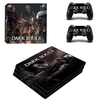 Dark Souls decal skin for PS4 Pro Console and 2 Controllers