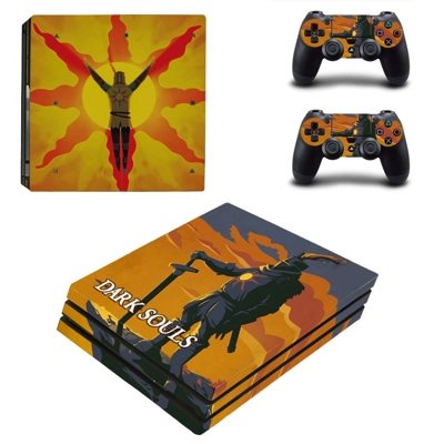 Dark Souls decal skin for PS4 Pro Console and 2 Controllers Dark Souls decal skin for PS4 Pro Console and 2 Controllers