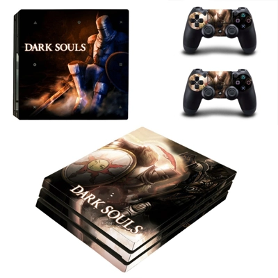 Dark Souls decal skin for PS4 Pro Console and 2 Controllers Dark Souls decal skin for PS4 Pro Console and 2 Controllers