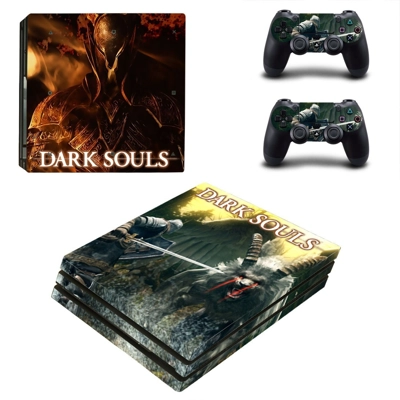 Dark Souls decal skin for PS4 Pro Console and 2 Controllers Dark Souls decal skin for PS4 Pro Console and 2 Controllers