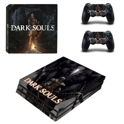 Dark Souls decal skin for PS4 Pro Console and 2 Controllers Dark Souls decal skin for PS4 Pro Console and 2 Controllers