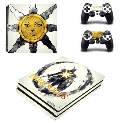 Dark Souls decal skin for PS4 Pro Console and 2 Controllers Dark Souls decal skin for PS4 Pro Console and 2 Controllers