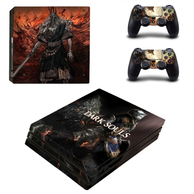 Dark Souls decal skin for PS4 Pro Console and 2 Controllers Dark Souls decal skin for PS4 Pro Console and 2 Controllers
