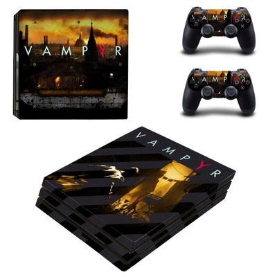 Vampyr decal skin for PS4 Pro Console and 2 Controllers Vampyr decal skin for PS4 Pro Console and 2 Controllers