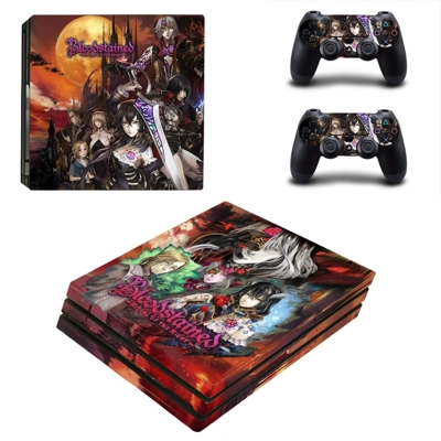 Bloodstained Ritual of the Night decal skin for PS4 Pro Console and 2 Controllers