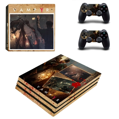 Vampyr decal skin for PS4 Pro Console and 2 Controllers