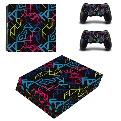 Abstract wallpaper decal skin for PS4 Pro Console and 2 Controllers